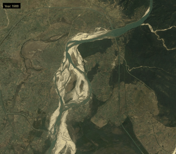 Animated river visual