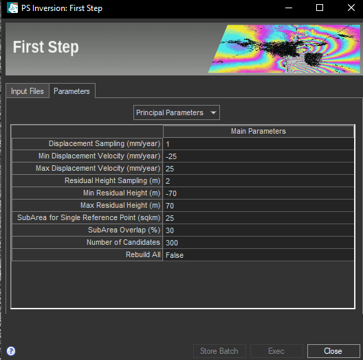 First inversion parameters